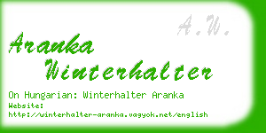 aranka winterhalter business card